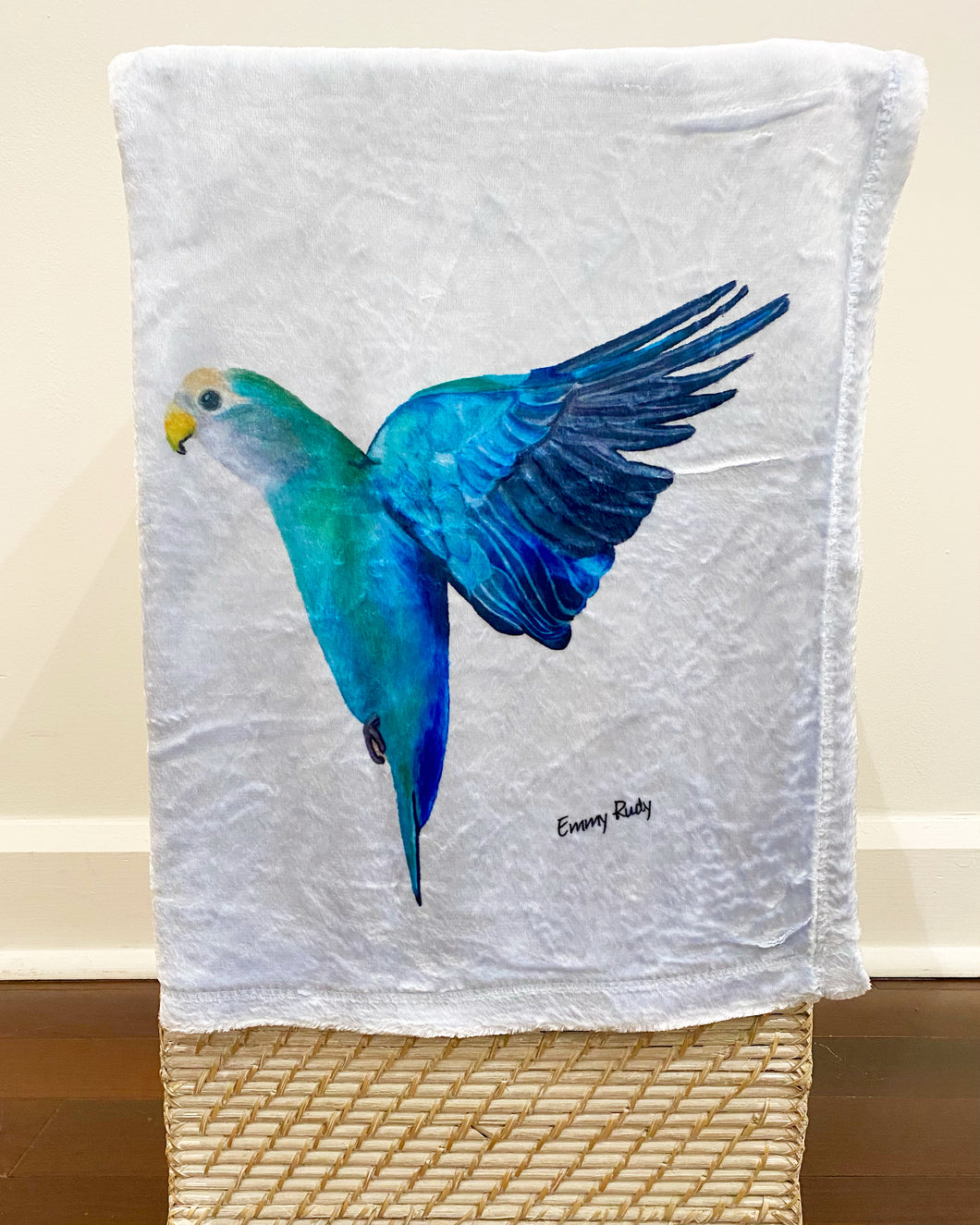 Bird Blue Baby Blanket