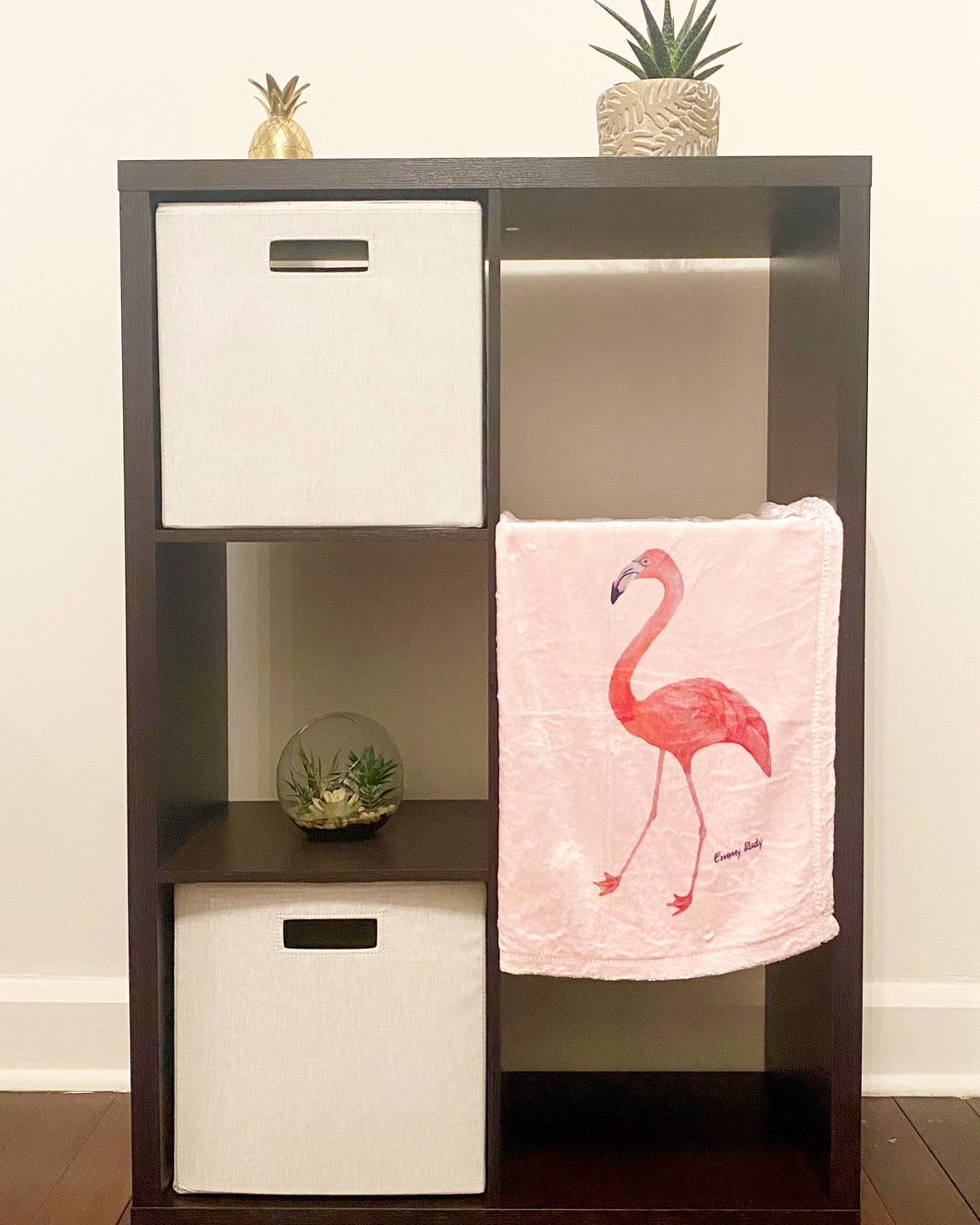 Flamingo Pink Baby Blanket