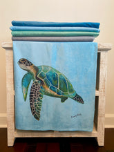 Load image into Gallery viewer, Sea Turtle Sherpa Blanket
